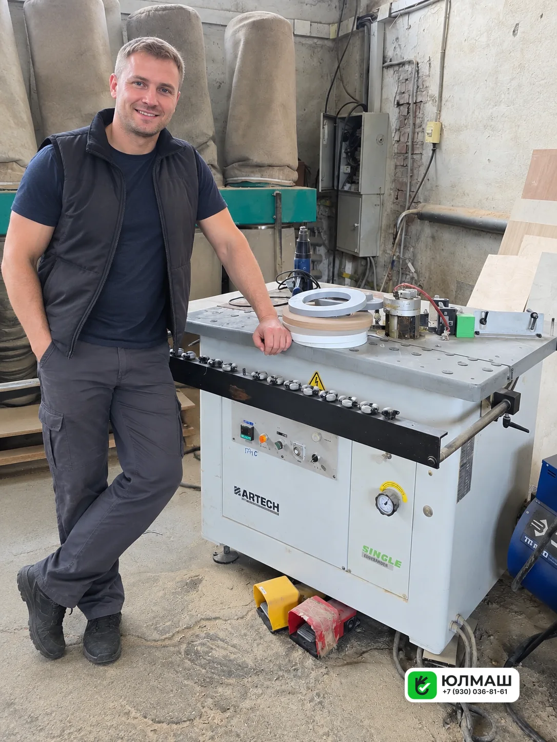 Curved edge banding machine Artech  Single